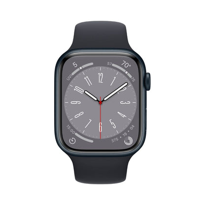Apple Watch Series 8 (GPS) 45mm Aluminum Case - M/L Midnight Sport Band - MNUL3LL/A