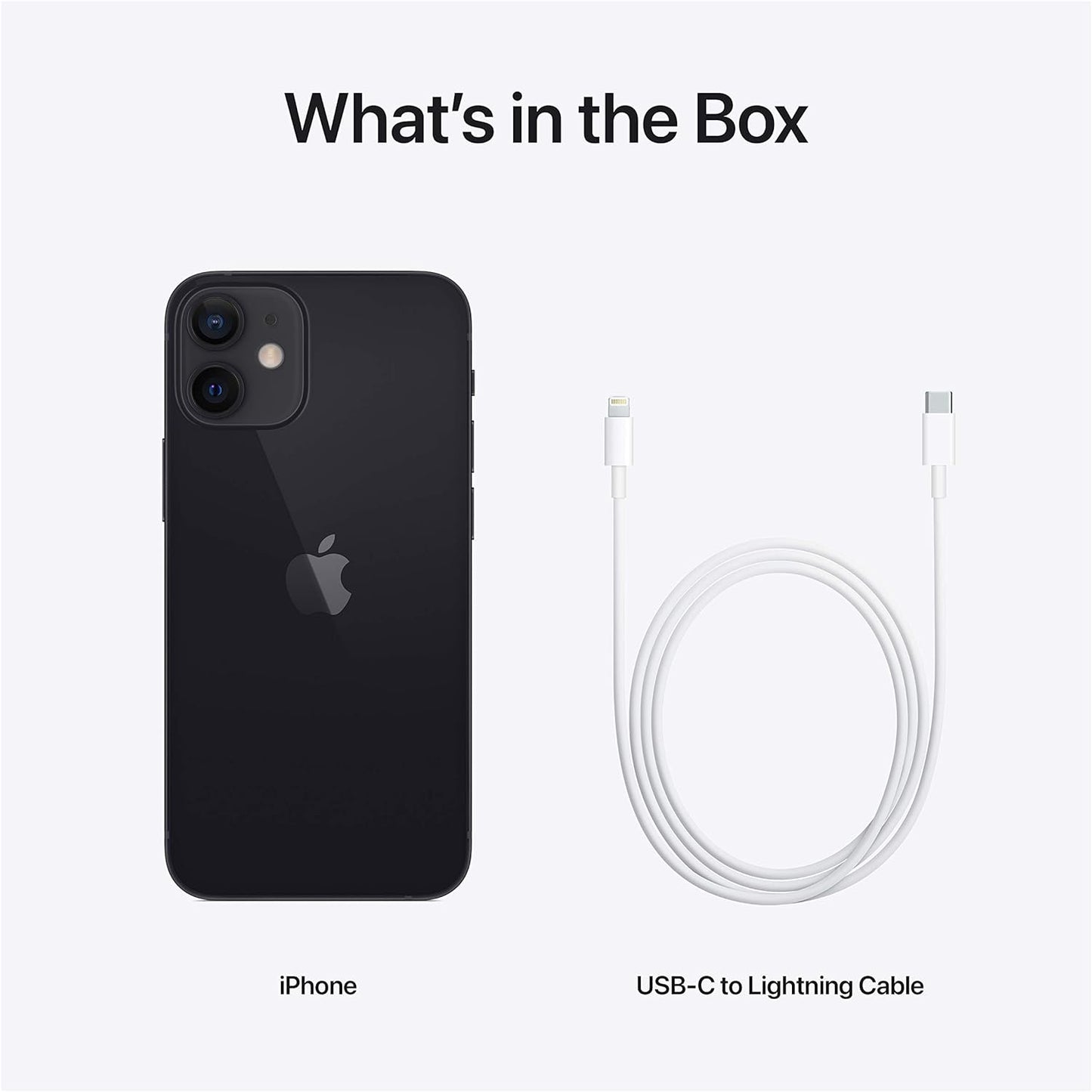 Unlocked - Apple iPhone 12 Mini, 64GB, Black - MG8F3LL/A