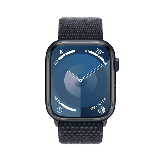 Apple Watch Series 9 - 45mm (GPS) with Midnight Aluminum Case with Midnight Sport Loop - MR9C3LL/A