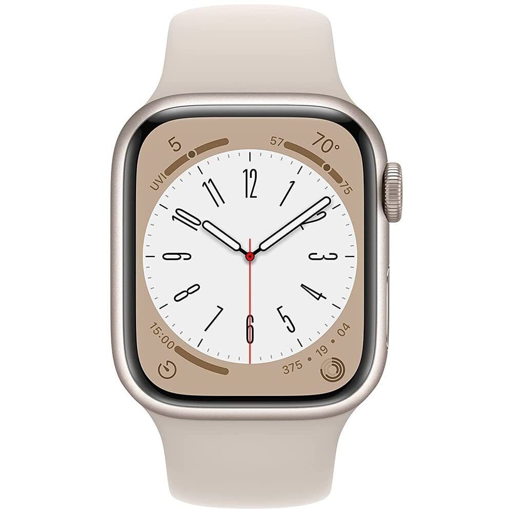 Apple Series 8 GPS+Cel 41mm Aluminum Case Starlig Sport Band - Starlight - MNV03LL/A