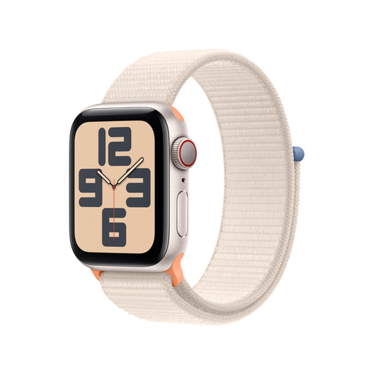 Apple Watch SE 2nd Generation (GPS + Cellular) 44mm Starlight Aluminum Case with Starlight Sport Loo