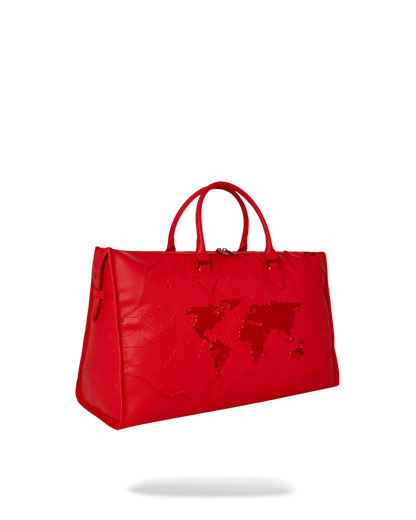 JAMES FIRST CLASS RUBY RED PYRAMID LARGE DUFFLE