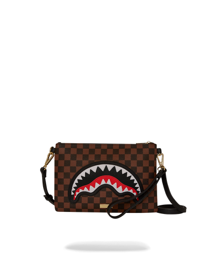 SAWTOOTH SHARKS IN PARIS CROSSOVER CLUTCH
