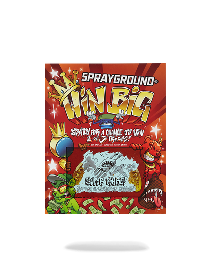 SPRAYGROUND SCRATCH OFF PLAYING CARD - WIN A BACKPACK, MONEYBEAR OR LUGGAGE!