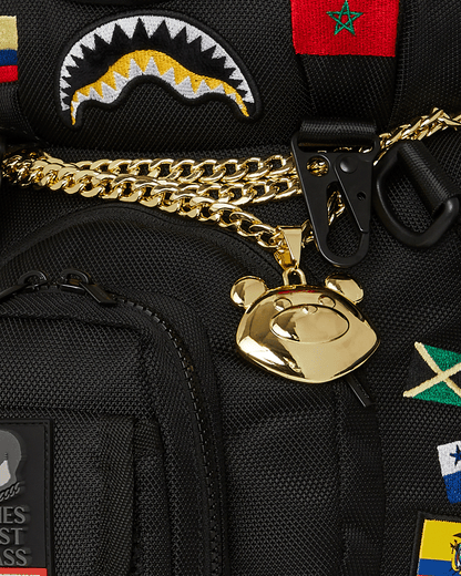 JAMES FIRST CLASS GLOBAL FLAGS MONEYBEAR BACKPACK