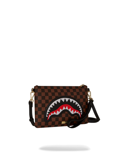 SAWTOOTH SHARKS IN PARIS CROSSOVER CLUTCH